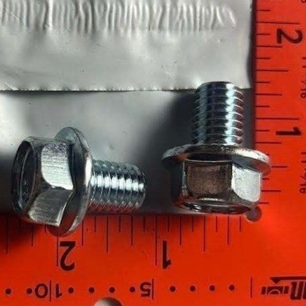 2pc M8-1.25 x 12mm Serrated Hex Flange Bolts Zinc Plated Steel